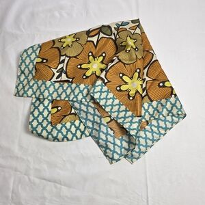 Fossil Silky 20 Inch Scarf Floral Boho 60s 70s Colorful Retro